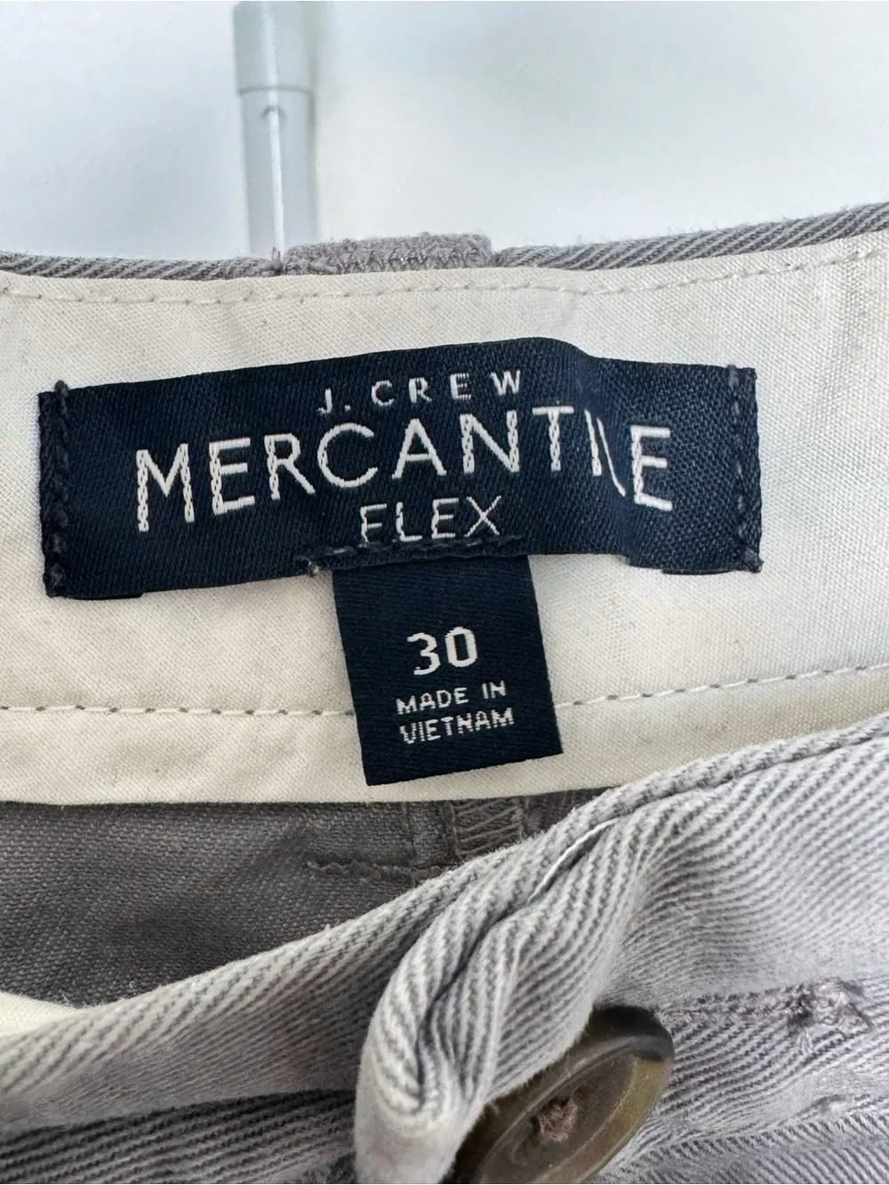 J. Crew Gray Mercantile Flex Shorts Flat Front Chino Preppy Summer Minimalist 30